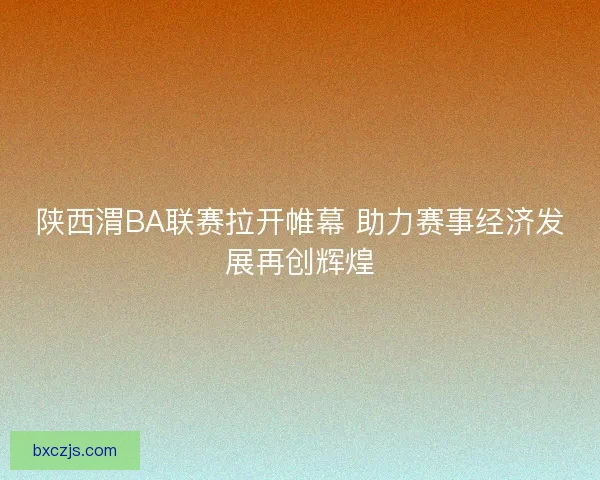 陕西渭BA联赛拉开帷幕 助力赛事经济发展再创辉煌